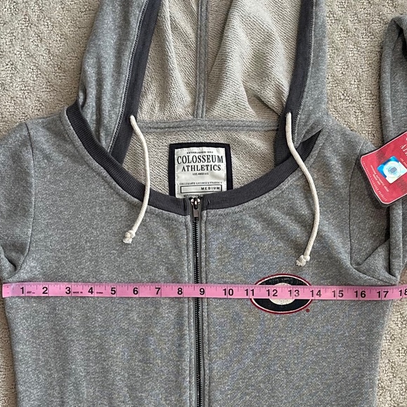Univ. of Georgia Colosseum Athletics Lady's Gray Full Zip Hoodie Med College NWT - Picture 14 of 14